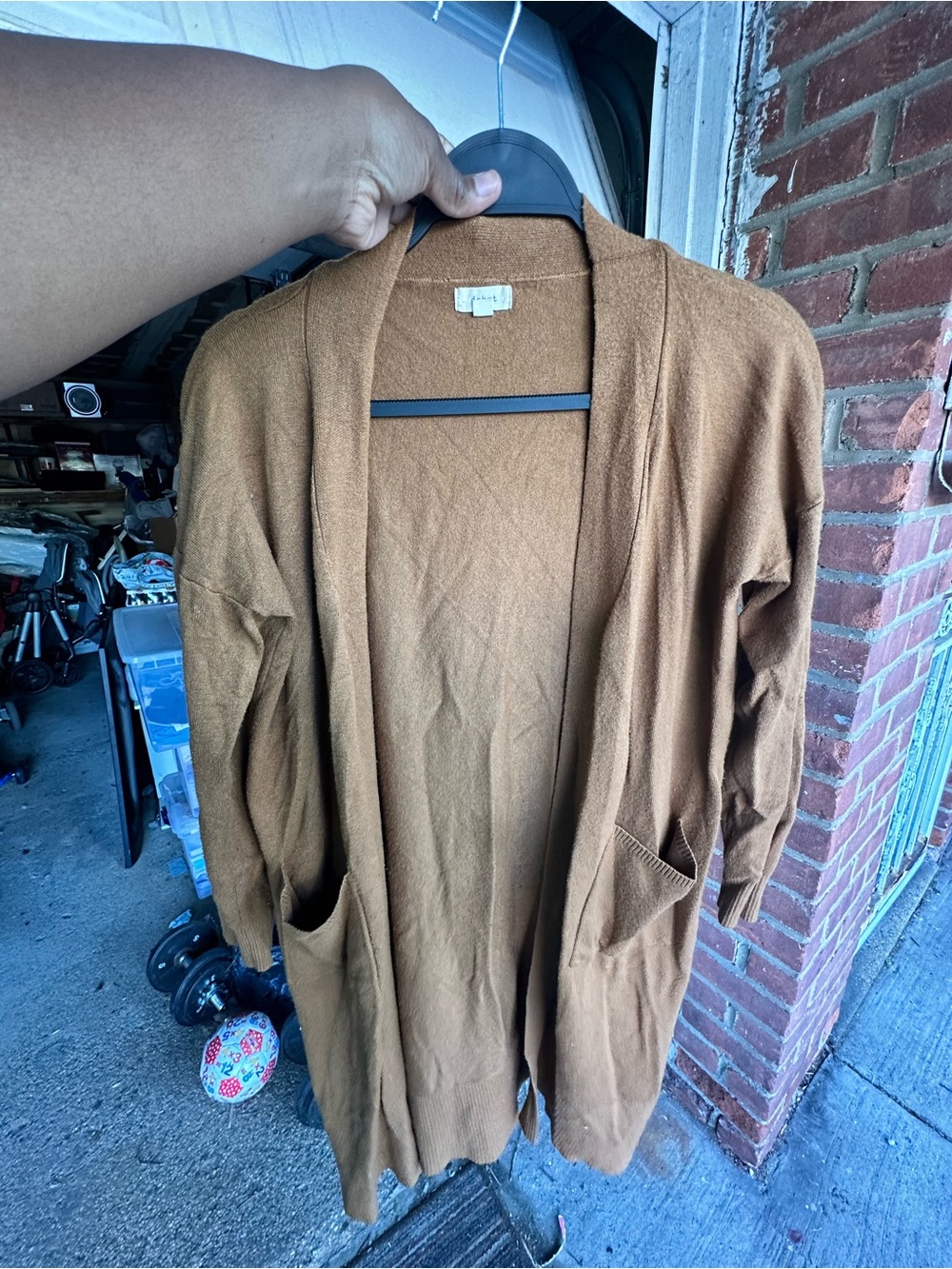 Cozy Open-Front Cardigan in Warm Camel